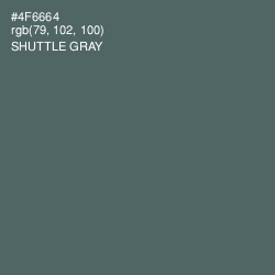 #4F6664 - Shuttle Gray Color Image